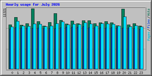 Hourly usage for July 2026