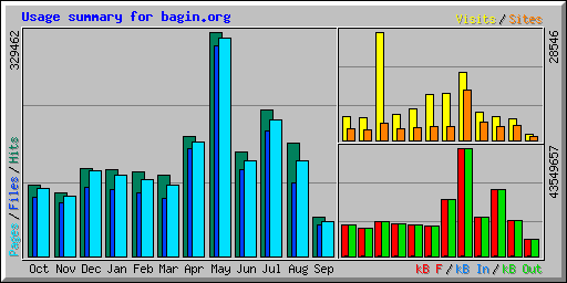 Usage summary for bagin.org